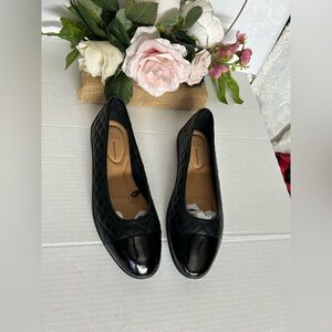Time and Tru Black Quilted Flats